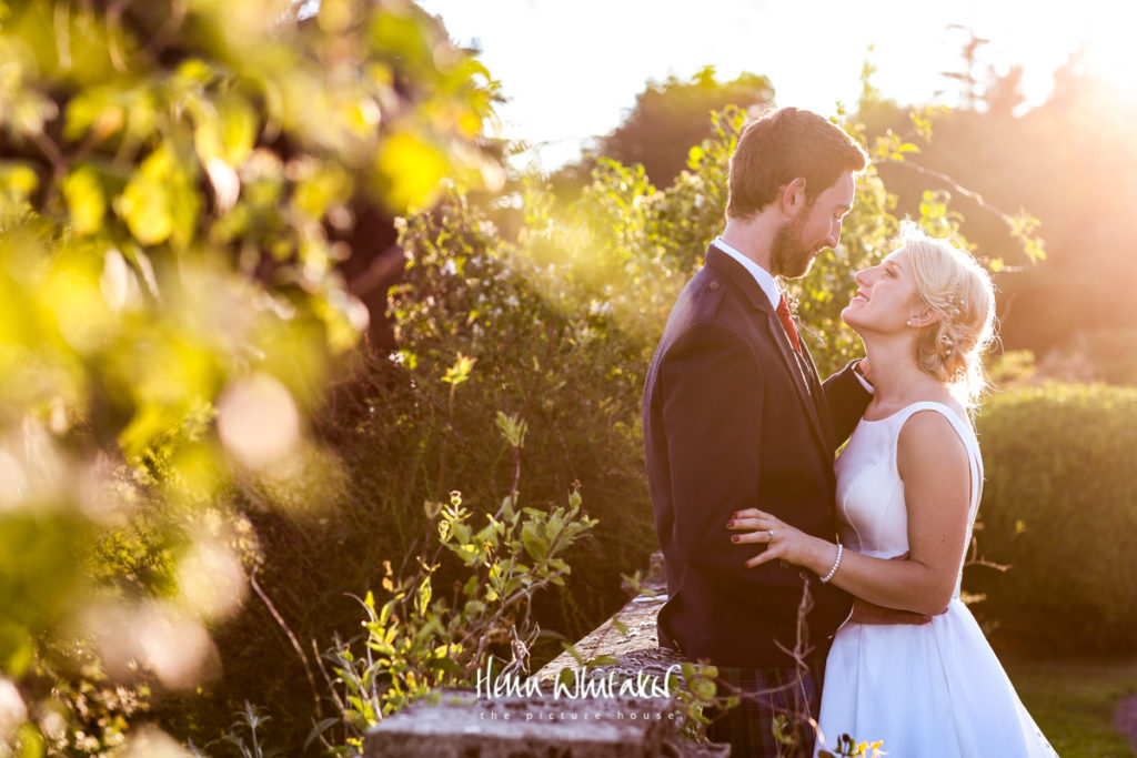 wedding photographer golden hour Springkell Scotland