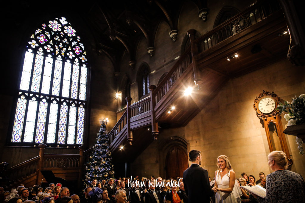 Documentary wedding photographer Matfen Hall Northumberland ceremony