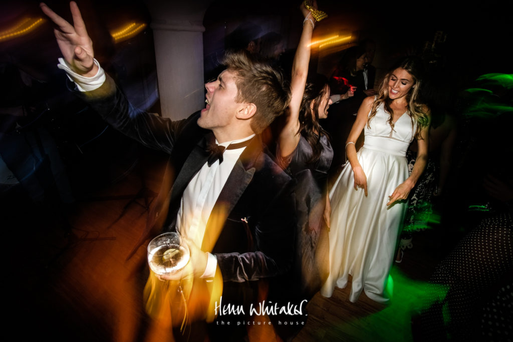 Wedding photographer Matfen Hall Northumberland dancing