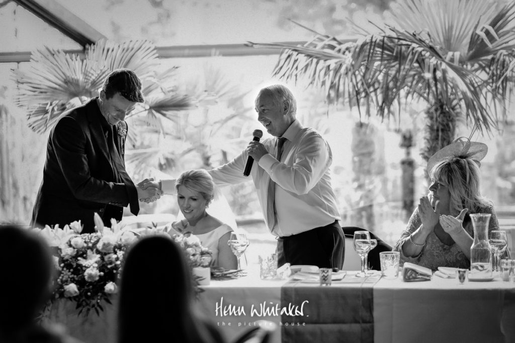 Documentary wedding photographer Le Petit Chateau Northumberland the top table