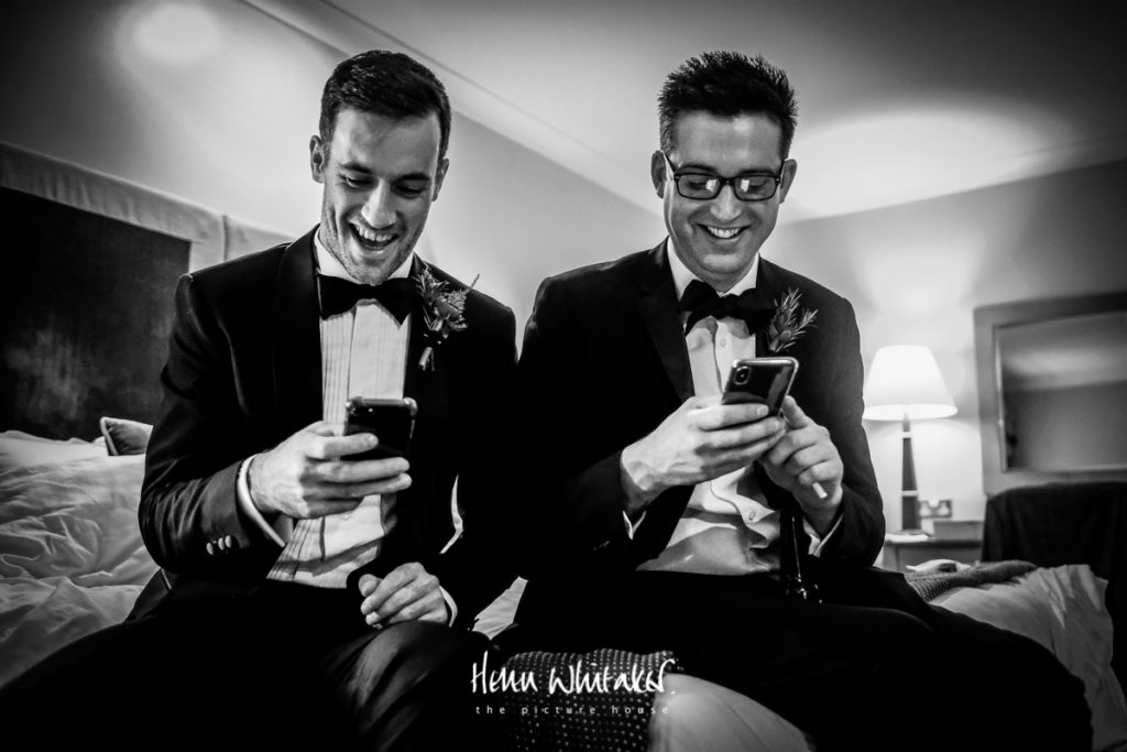 Documentary wedding photographer Matfen Hall Northumberland the boys