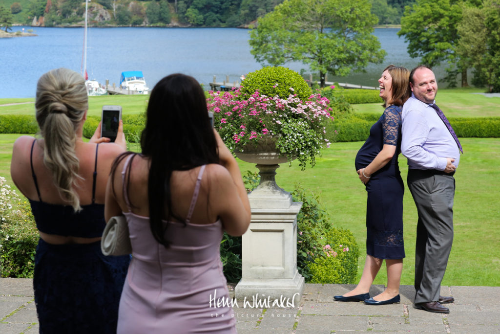 Documentary wedding photographer Lake District Inn on The Lake