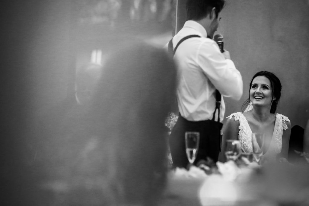 lake district documentary wedding photographer wedding speeches in black and white