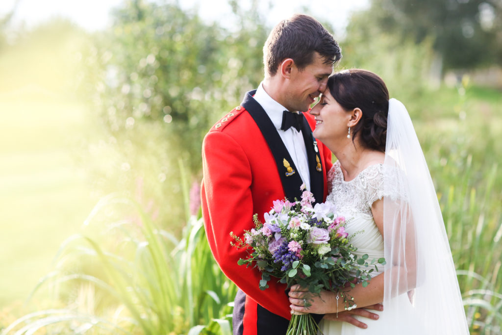 lake district documentary wedding photographer Garden at Eden military wedding couple portrait