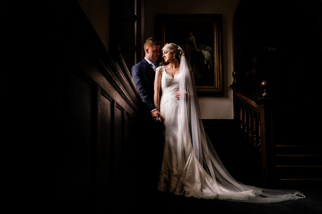 lake district documentary wedding photographer couple portrait in window light