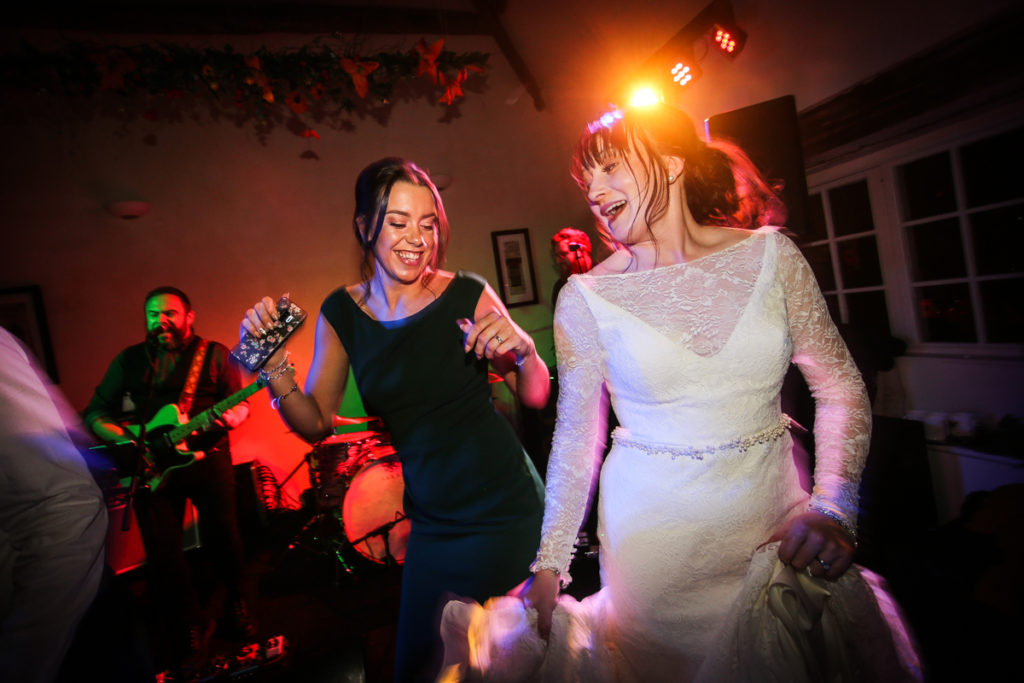 lake district documentary wedding photographer Belmount Hall bride dancing
