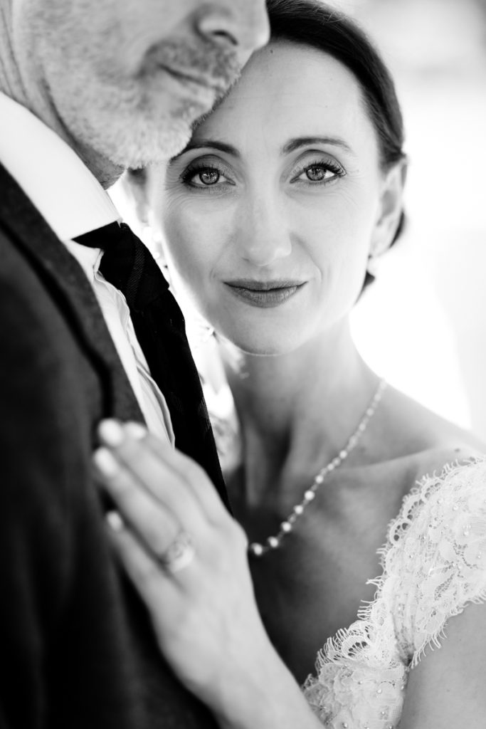 Lake district wedding photographer black & white bride