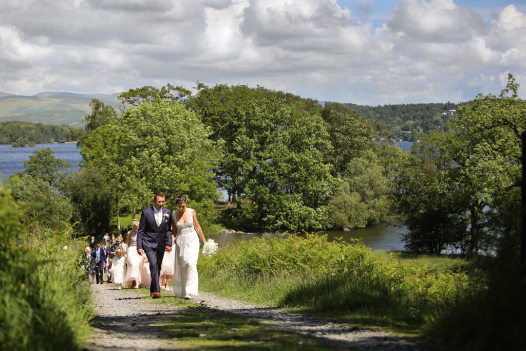 Lake District Wedding Photographer silverholme procession