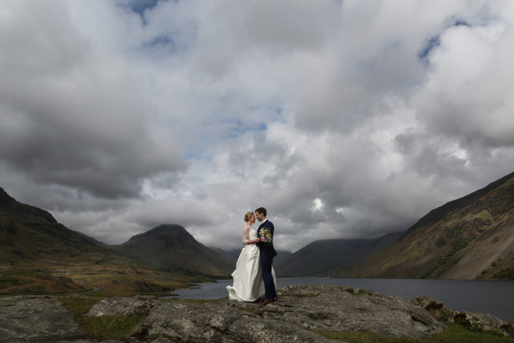 Lake District Wedding Photographer couple at wastwater