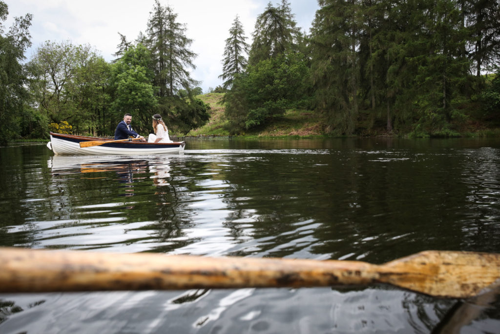 Elopement wedding photographer couple at Windermere